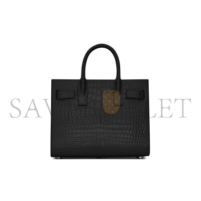 YSL SAC DE JOUR IN CROCODILE-EMBOSSED LEATHER-NANO 392035DND1N1000 (22*18*10.5cm)