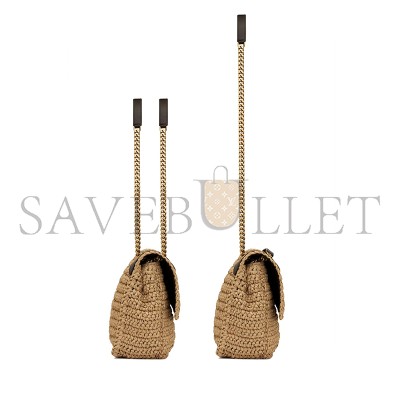 YSL NIKI MEDIUM IN RAFFIA AND LEATHER 633187GG66W7069 (28*20*8.5cm)