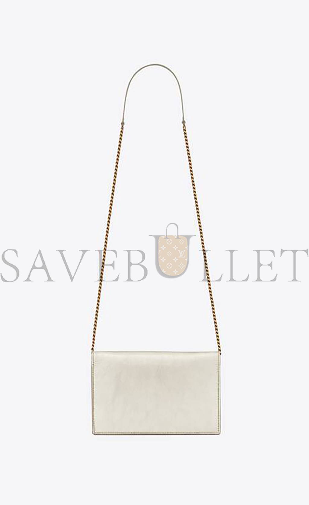 YSL CASSANDRE ENVELOPE CHAIN WALLET IN METALLIZED LEATHER 402031AAAGI7100 (19*12.5*3.5cm)