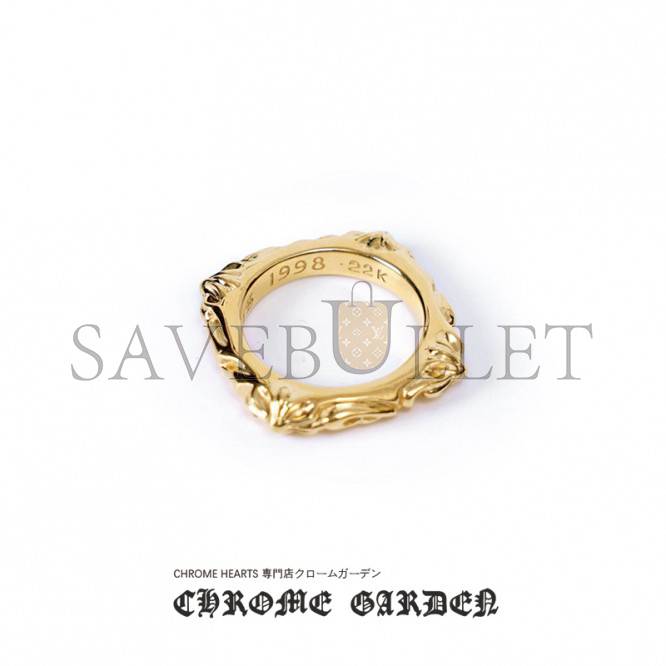 CHROME HEARTS 22K GOLD SBT BAND RING CHROME HEARTS 22K GOLD SBT BAND RING
