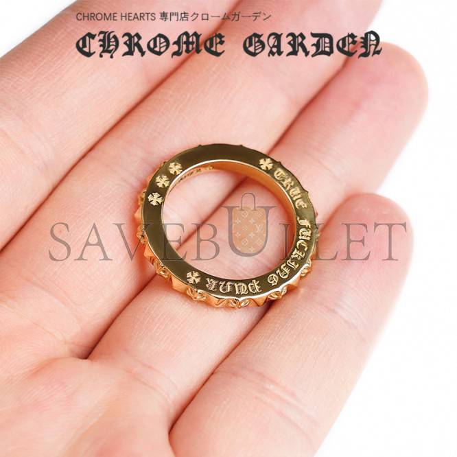 CHROME HEARTS 22K GOLD TRUE FUCKING PUNK RING CHROME HEARTS 22K GOLD TRUE FUCKING PUNK RING