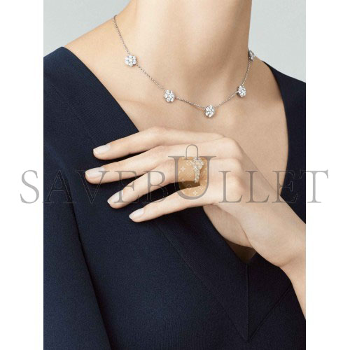 VAN CLEEF ARPELS FLEURETTE NECKLACE, 5 FLOWERS, LARGE MODEL - WHITE GOLD, DIAMOND VCARA47600 VAN CLEEF ARPELS FLEURETTE NECKLACE, 5 FLOWERS, LARGE MODEL - WHITE GOLD, DIAMOND VCARA47600