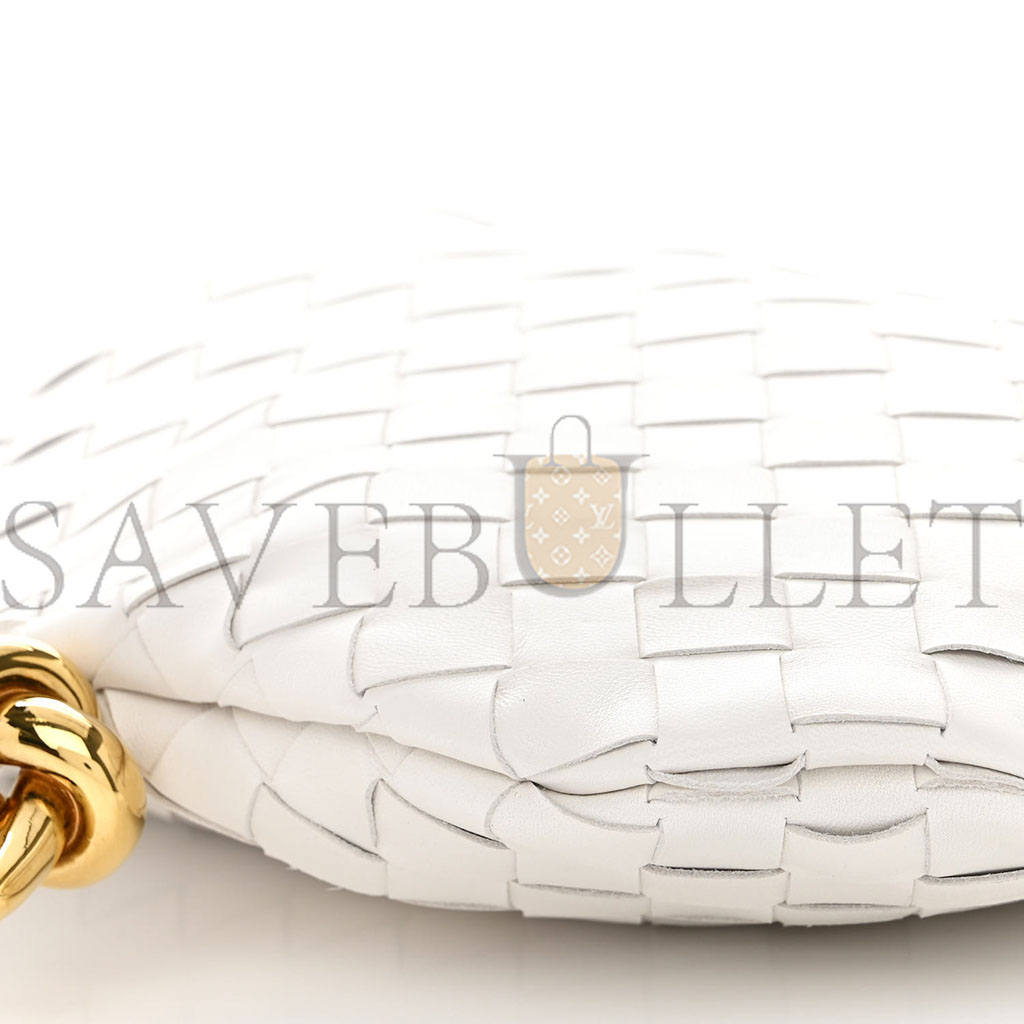 BOTTEGA VENETA NAPPA INTRECCIATO SMALL SOLSTICE HOBO WHITE (28*25*3cm) BOTTEGA VENETA NAPPA INTRECCIATO SMALL SOLSTICE HOBO WHITE (28*25*3cm)