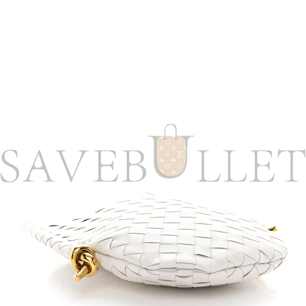BOTTEGA VENETA NAPPA INTRECCIATO SMALL SOLSTICE HOBO WHITE (28*25*3cm) BOTTEGA VENETA NAPPA INTRECCIATO SMALL SOLSTICE HOBO WHITE (28*25*3cm)