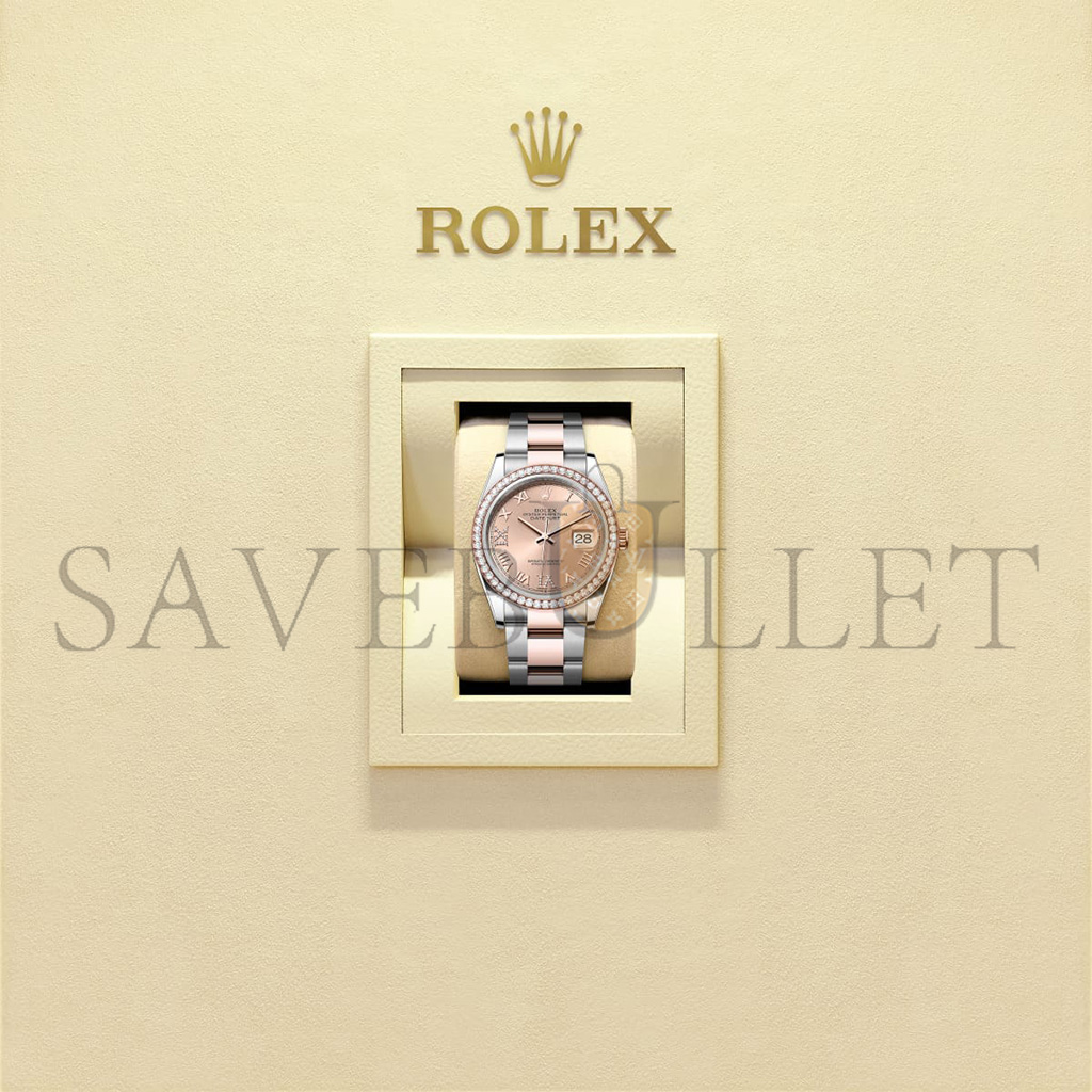 ROLEX DATEJUST 36 OYSTER, 36 MM, OYSTERSTEEL, EVEROSE GOLD AND DIAMONDS WATCH 126281RBR-0016 ROLEX DATEJUST 36 OYSTER, 36 MM, OYSTERSTEEL, EVEROSE GOLD AND DIAMONDS WATCH 126281RBR-0016