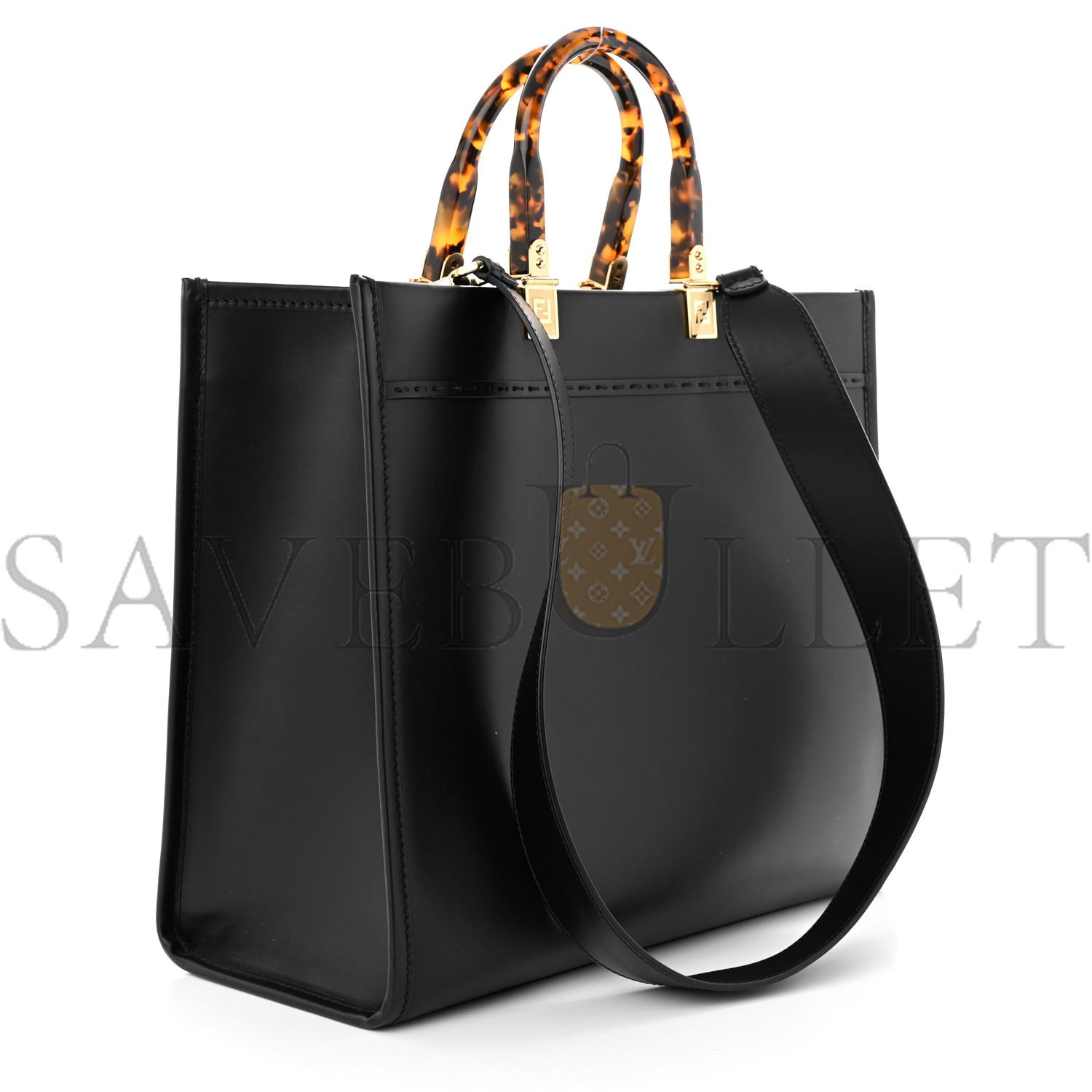 FENDI VITELLO KING PLEXIGLASS MEDIUM FENDI SUNSHINE SHOPPER TOTE BLACK (36*30*15cm) FENDI VITELLO KING PLEXIGLASS MEDIUM FENDI SUNSHINE SHOPPER TOTE BLACK (36*30*15cm)