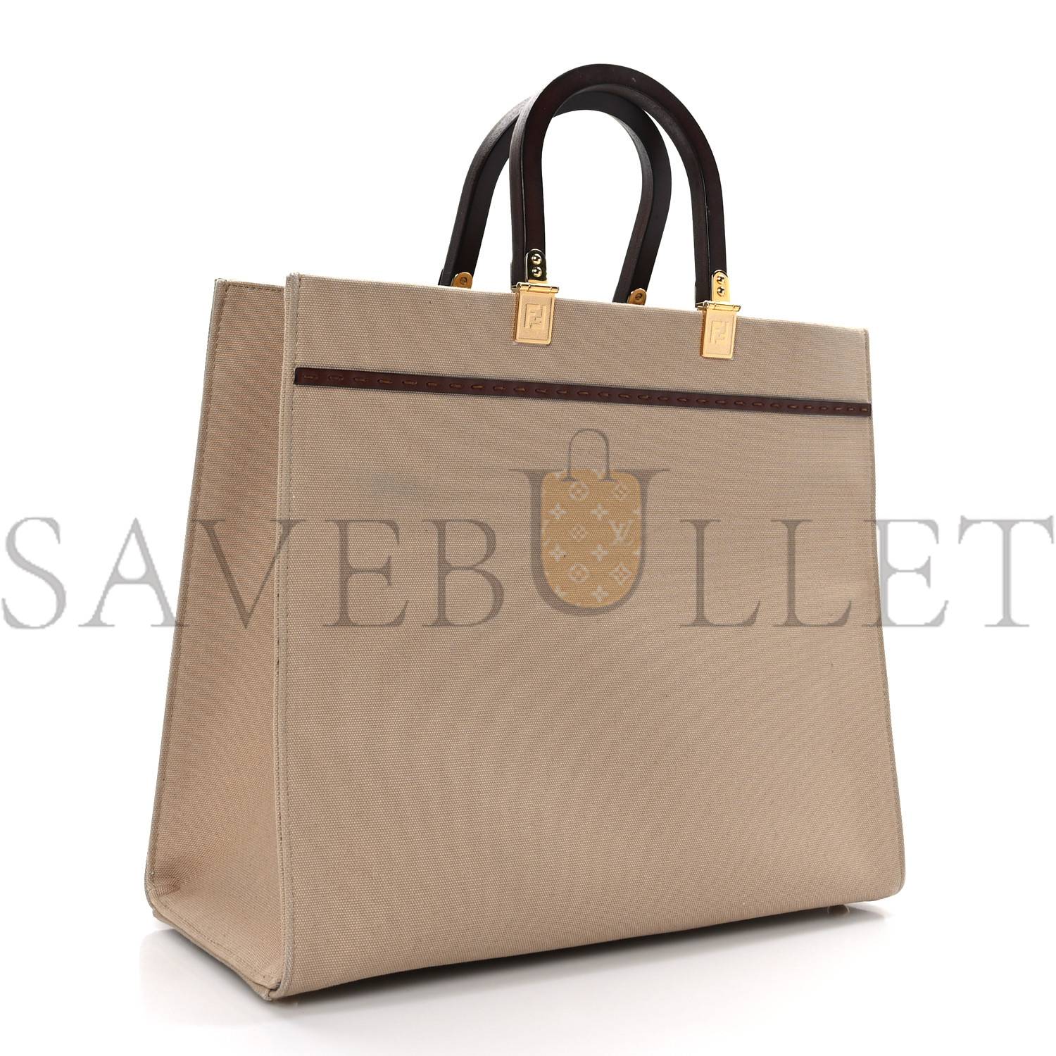 FENDI CANVAS VITELLO KING LOGO EMBROIDERED MEDIUM FENDI SUNSHINE SHOPPER TOTE SAND GHIANDA (35*30*15cm) FENDI CANVAS VITELLO KING LOGO EMBROIDERED MEDIUM FENDI SUNSHINE SHOPPER TOTE SAND GHIANDA (35*30*15cm)