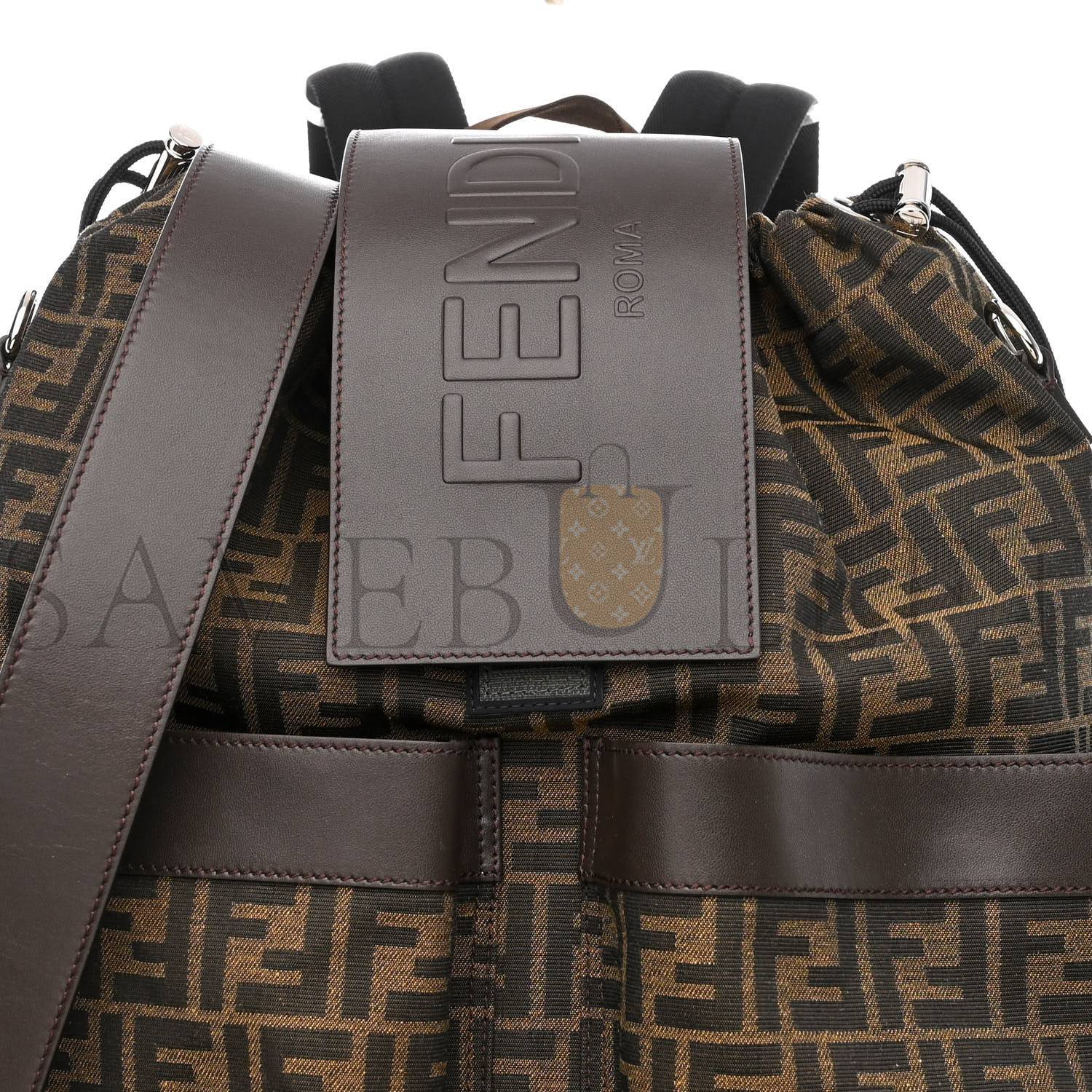 FENDI RECYCLED FABRIC JACQUARD VITELLO ASTRO FF 1974 LARGE FENDI STRIKE BACKPACK TOBACCO MORO EBANO (46*34*15cm) FENDI RECYCLED FABRIC JACQUARD VITELLO ASTRO FF 1974 LARGE FENDI STRIKE BACKPACK TOBACCO MORO EBANO (46*34*15cm)