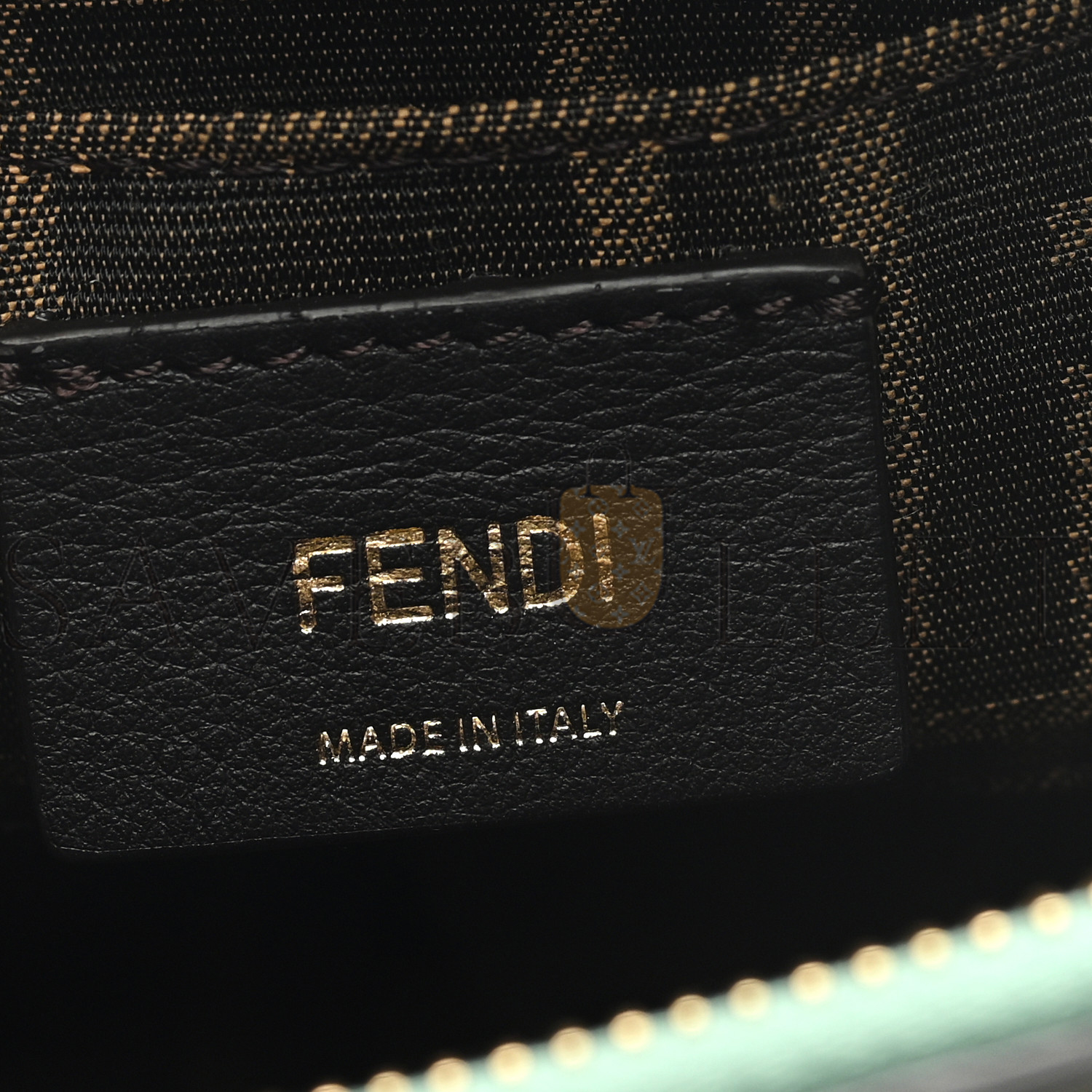FENDI VITELLO KING PLEXIGLASS LOGO EMBOSSED MINI BY THE WAY TOP HANDLE BOSTON BAG MENTA (18*11*9cm) FENDI VITELLO KING PLEXIGLASS LOGO EMBOSSED MINI BY THE WAY TOP HANDLE BOSTON BAG MENTA (18*11*9cm)