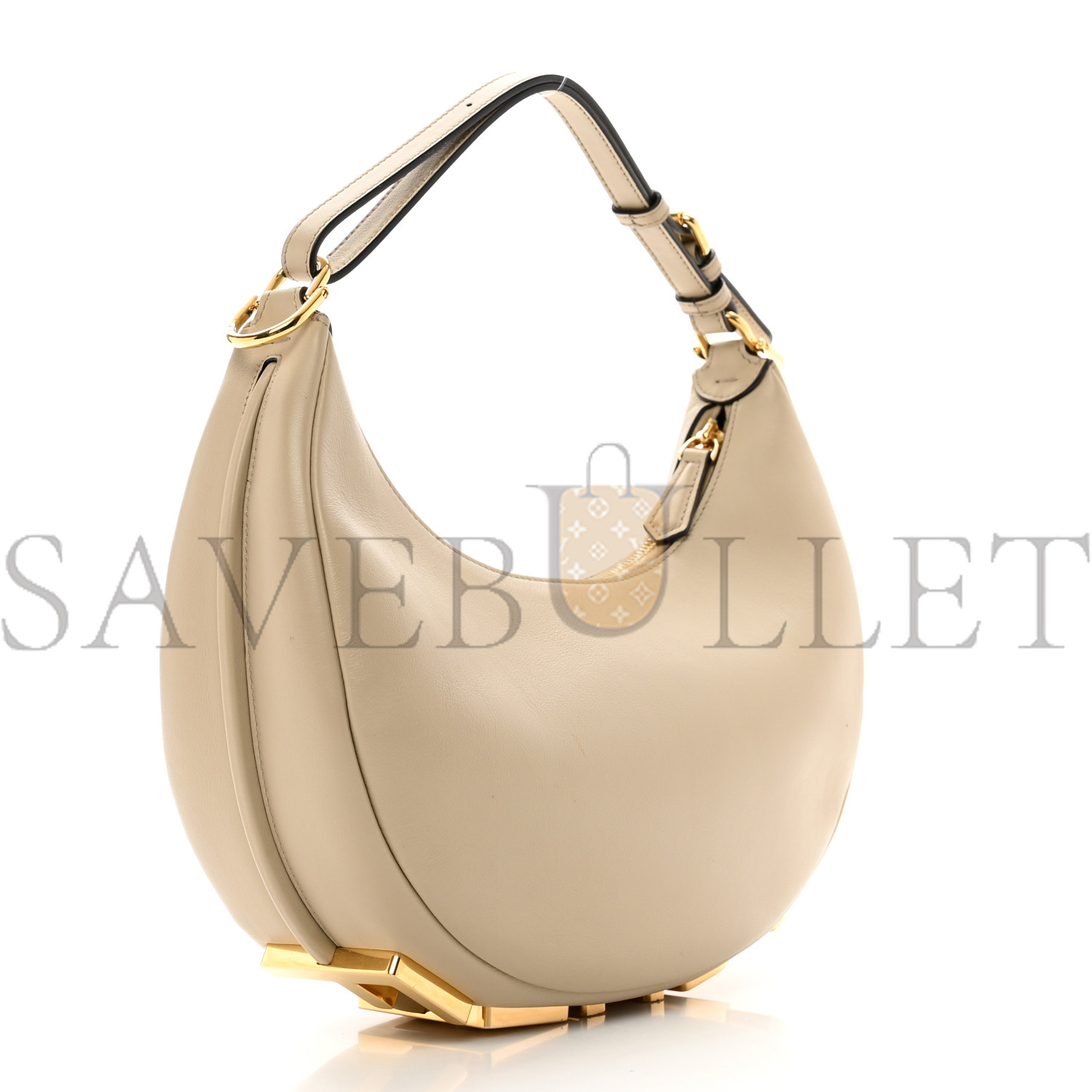 FENDI VITELLO GRACE MATTE SMALL FENDIGRAPHY HOBO BAG NUVOLA (28*23*10cm) FENDI VITELLO GRACE MATTE SMALL FENDIGRAPHY HOBO BAG NUVOLA (28*23*10cm)