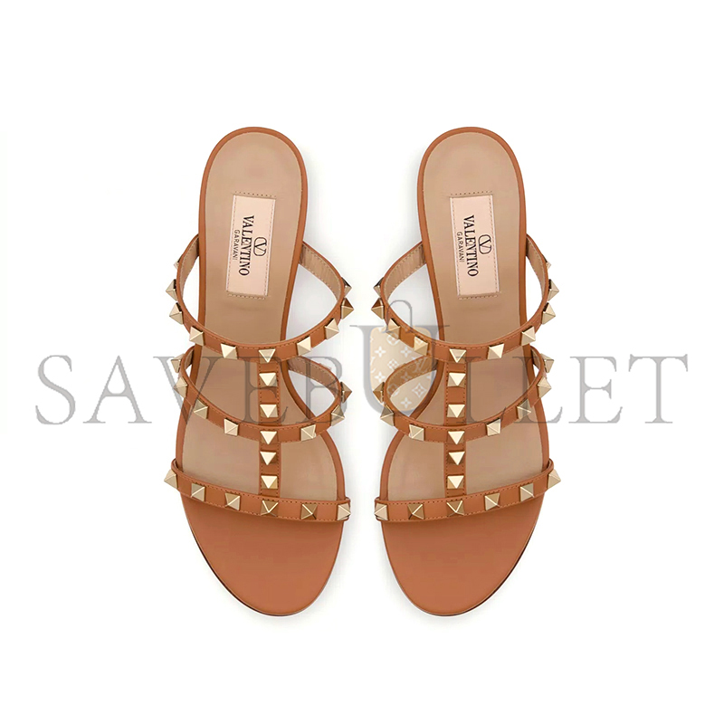 VALENTINO ROCKSTUD CALFSKIN LEATHER SLIDE SANDAL 60 MM 4W2S0C47VOD_KEL VALENTINO ROCKSTUD CALFSKIN LEATHER SLIDE SANDAL 60 MM 4W2S0C47VOD_KEL