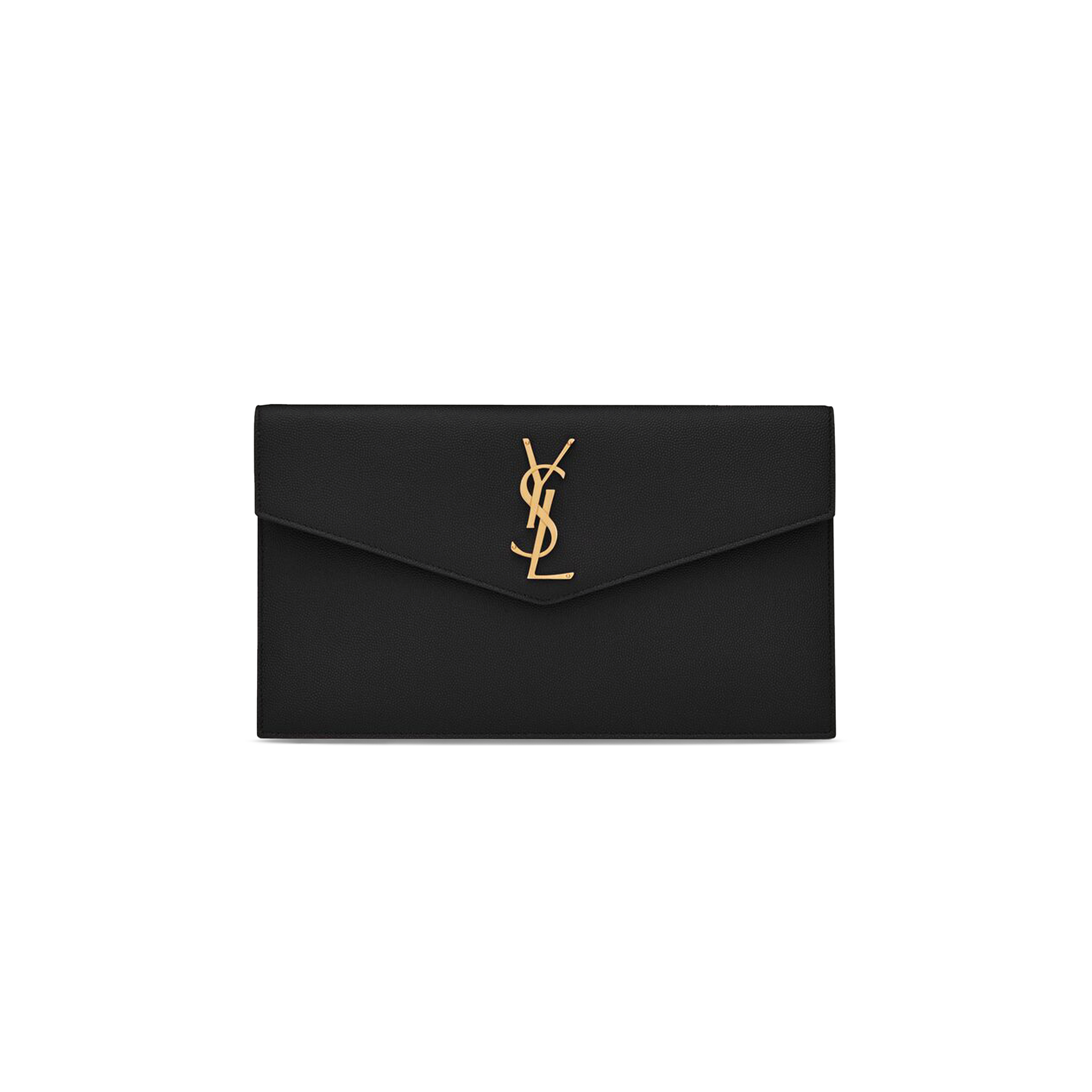 YSL UPTOWN POUCH IN GRAIN DE POUDRE LEATHER 5657391GF0J1000 (27*16*2cm)