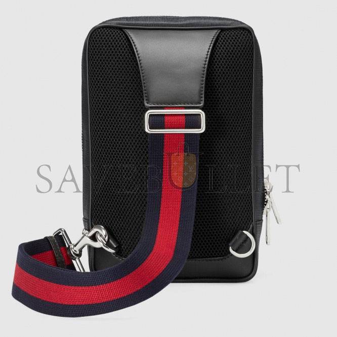 GUCCI GG BLACK BELT BAG 478325 (27*17*8.5cm) GUCCI GG BLACK BELT BAG 478325 (27*17*8.5cm)