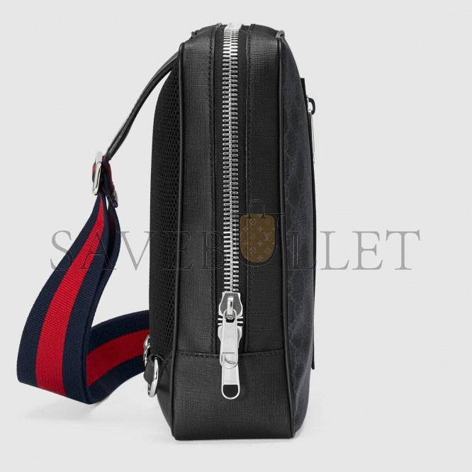 GUCCI GG BLACK BELT BAG 478325 (27*17*8.5cm) GUCCI GG BLACK BELT BAG 478325 (27*17*8.5cm)