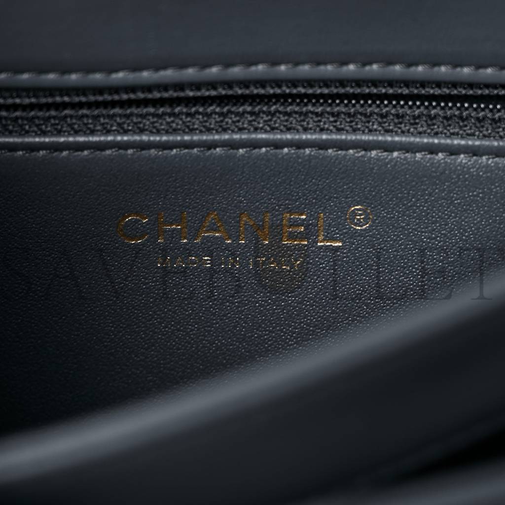 CHANEL LAMBSKIN QUILTED SMALL TRENDY CC DUAL HANDLE FLAP BAG DARK GREY ROSE GOLD HARDWARE (25*17*9cm) CHANEL LAMBSKIN QUILTED SMALL TRENDY CC DUAL HANDLE FLAP BAG DARK GREY ROSE GOLD HARDWARE (25*17*9cm)