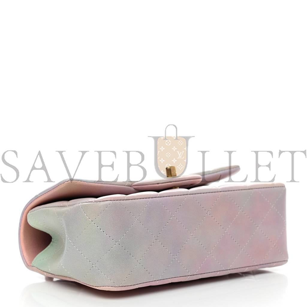CHANEL LAMBSKIN QUILTED OMBRE MINI TOP HANDLE RECTANGULAR FLAP PINK MULTICOLOR GOLD HARDWARE (20*13*6cm) CHANEL LAMBSKIN QUILTED OMBRE MINI TOP HANDLE RECTANGULAR FLAP PINK MULTICOLOR GOLD HARDWARE (20*13*6cm)