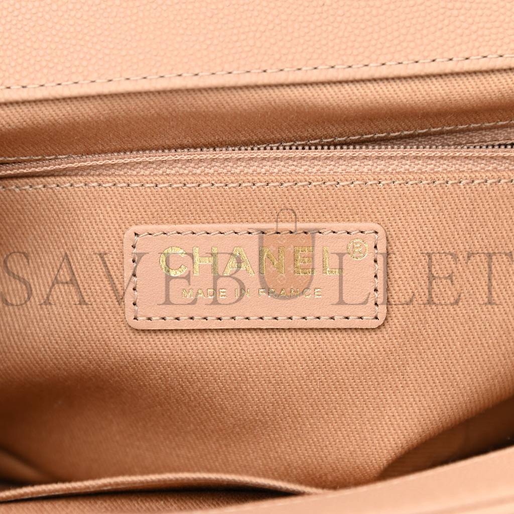 CHANEL CAVIAR QUILTED MEDIUM BUSINESS AFFINITY FLAP BEIGE GOLD HARDWARE (22*16*7cm) CHANEL CAVIAR QUILTED MEDIUM BUSINESS AFFINITY FLAP BEIGE GOLD HARDWARE (22*16*7cm)