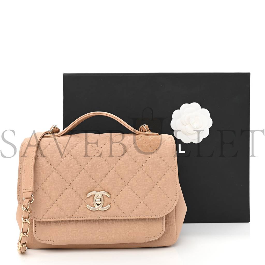 CHANEL CAVIAR QUILTED MEDIUM BUSINESS AFFINITY FLAP BEIGE GOLD HARDWARE (22*16*7cm) CHANEL CAVIAR QUILTED MEDIUM BUSINESS AFFINITY FLAP BEIGE GOLD HARDWARE (22*16*7cm)