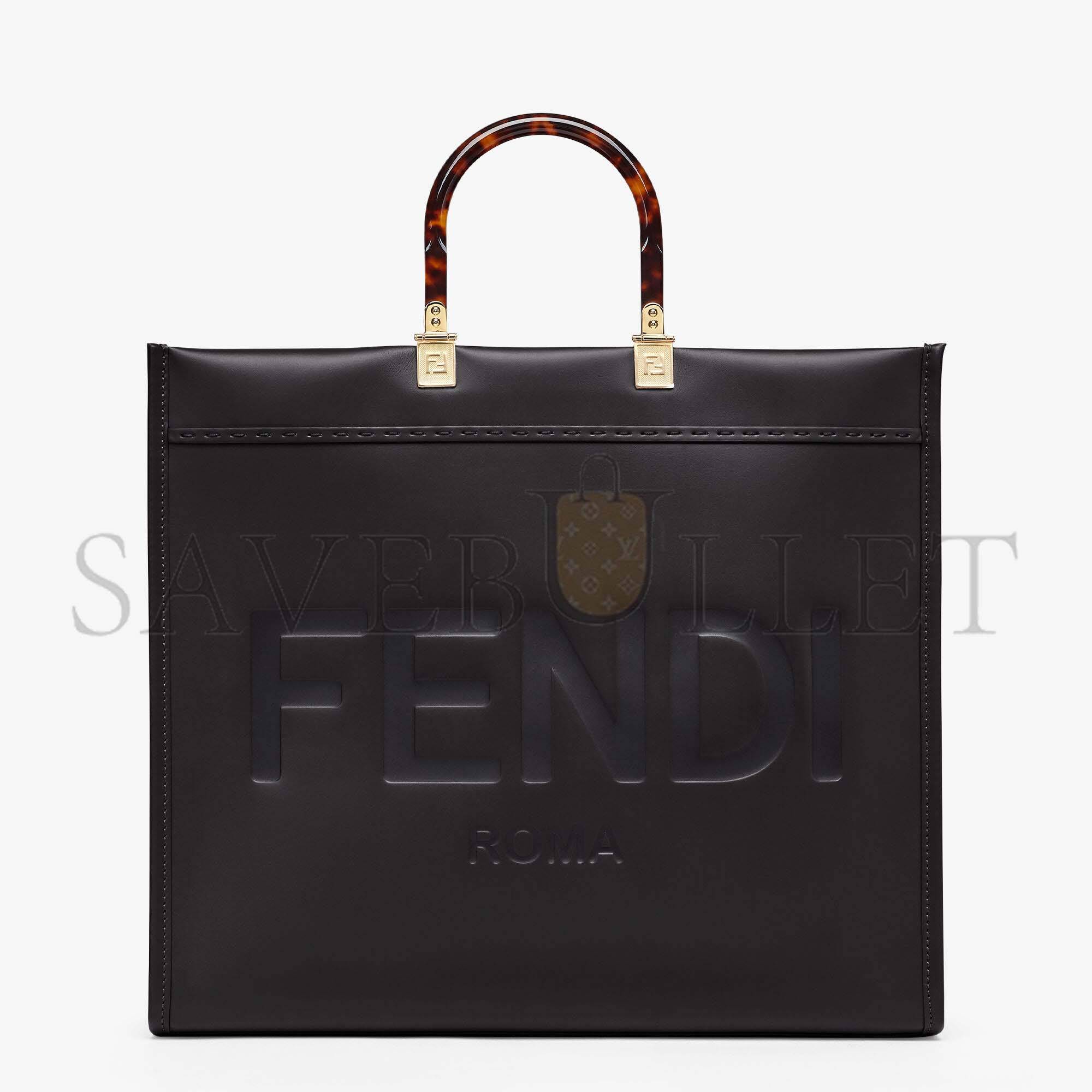 FENDI LARGE FENDI SUNSHINE - BLACK LEATHER SHOPPER 8BH372ABVLF0KUR (40.5*35*21.5cm) FENDI LARGE FENDI SUNSHINE - BLACK LEATHER SHOPPER 8BH372ABVLF0KUR (40.5*35*21.5cm)