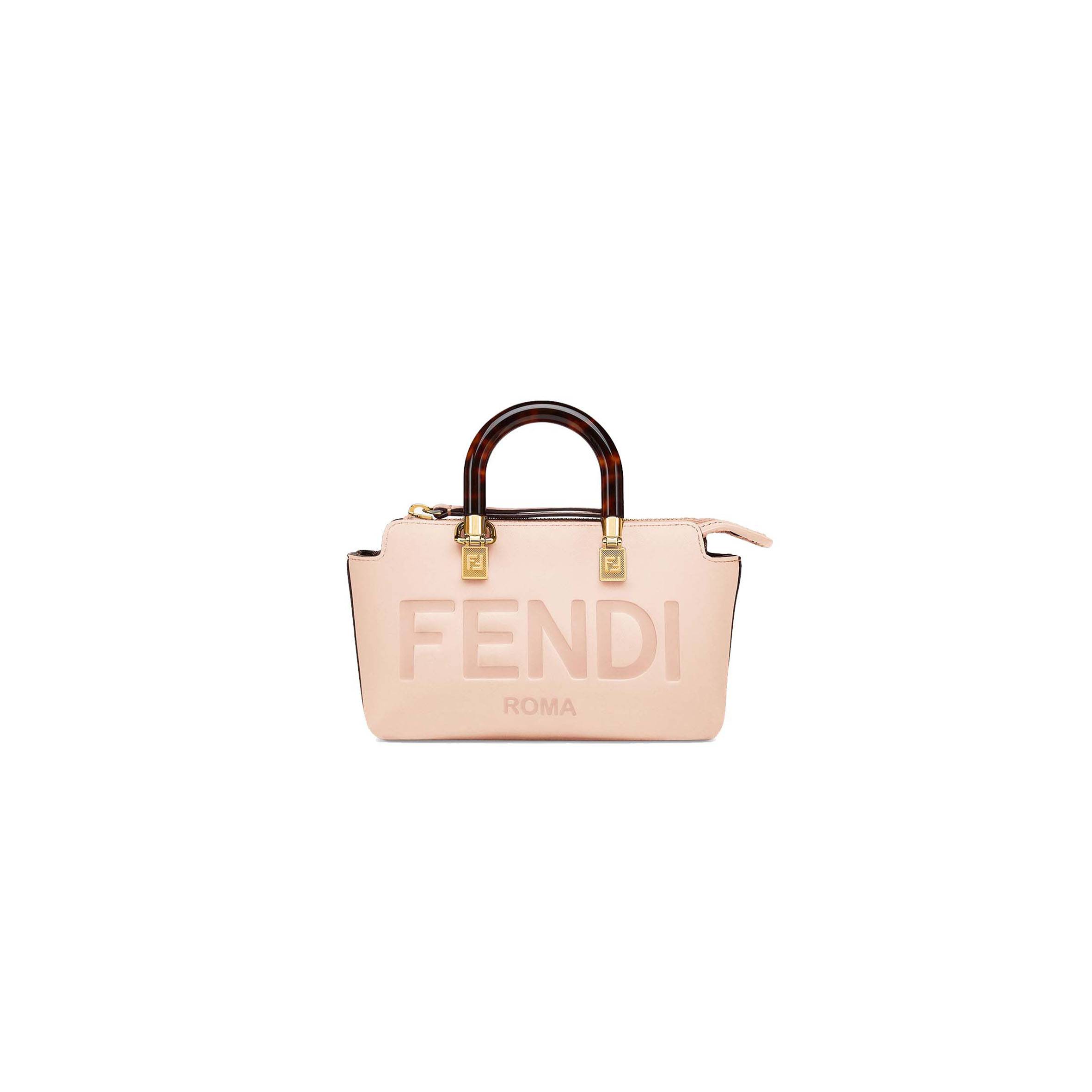 FENDI BY THE WAY MINI - SMALL BOSTON BAG IN LIGHT PINK LEATHER 8BS067ABVLF14N1 (20.5*12*9cm)