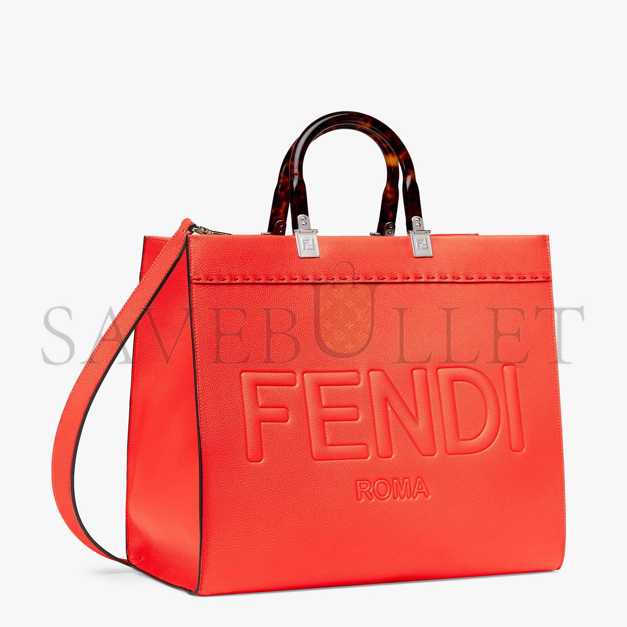 FENDI SUNSHINE MEDIUM - RED FULL GRAIN LEATHER SHOPPER 8BH386ALFYF0H46 (35*31*17cm) FENDI SUNSHINE MEDIUM - RED FULL GRAIN LEATHER SHOPPER 8BH386ALFYF0H46 (35*31*17cm)