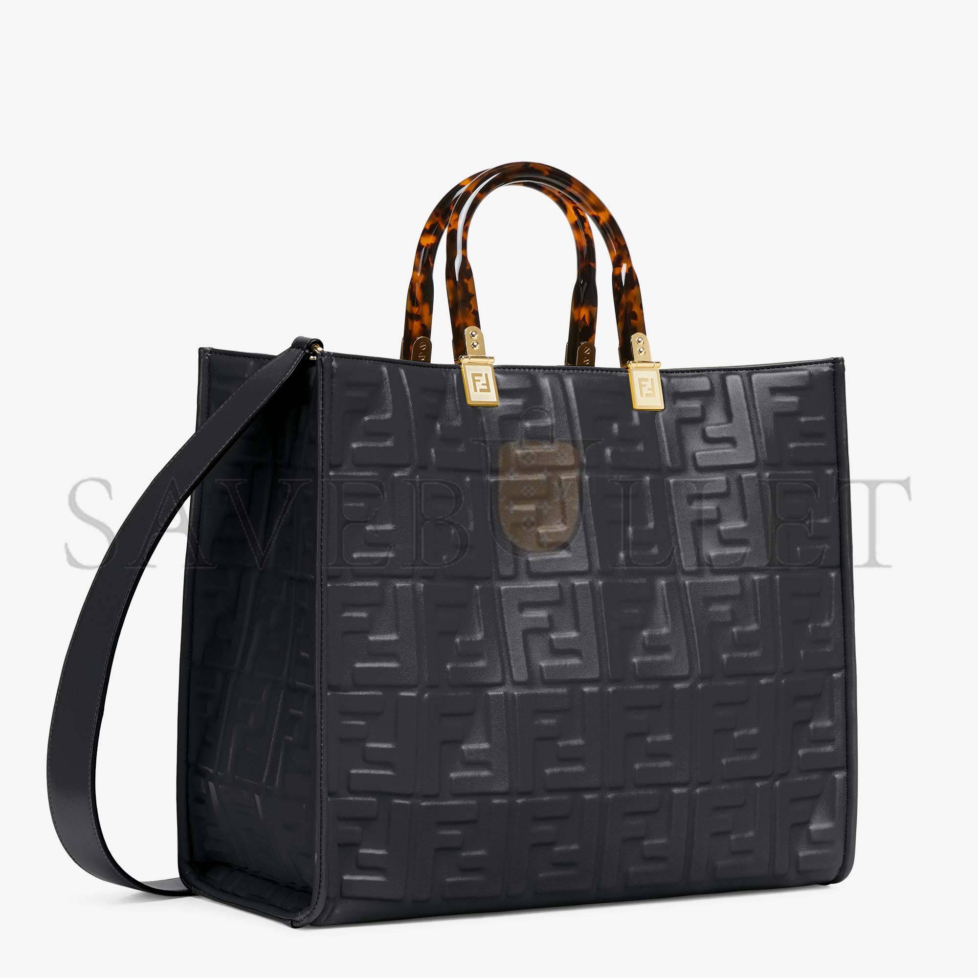 FENDI SUNSHINE MEDIUM - BLACK LEATHER SHOPPER 8BH386AMCVF0KUR (35*31*17cm) FENDI SUNSHINE MEDIUM - BLACK LEATHER SHOPPER 8BH386AMCVF0KUR (35*31*17cm)