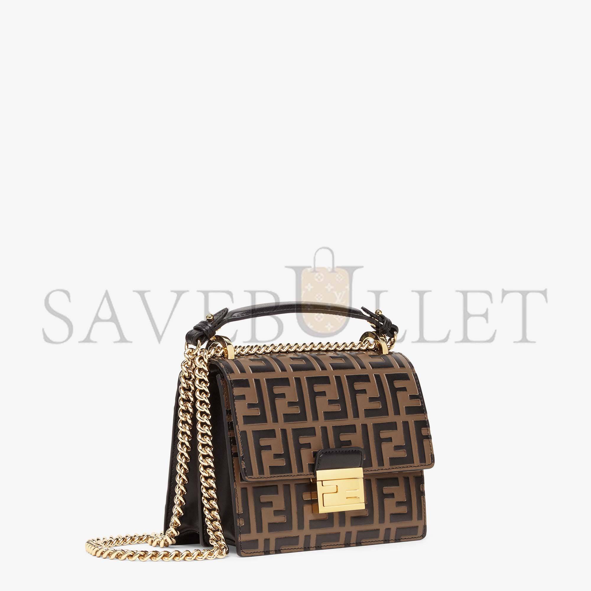 FENDI KAN U SMALL - BROWN LEATHER MINI-BAG 8M0417A659F13VK (19*13*9cm) FENDI KAN U SMALL - BROWN LEATHER MINI-BAG 8M0417A659F13VK (19*13*9cm)