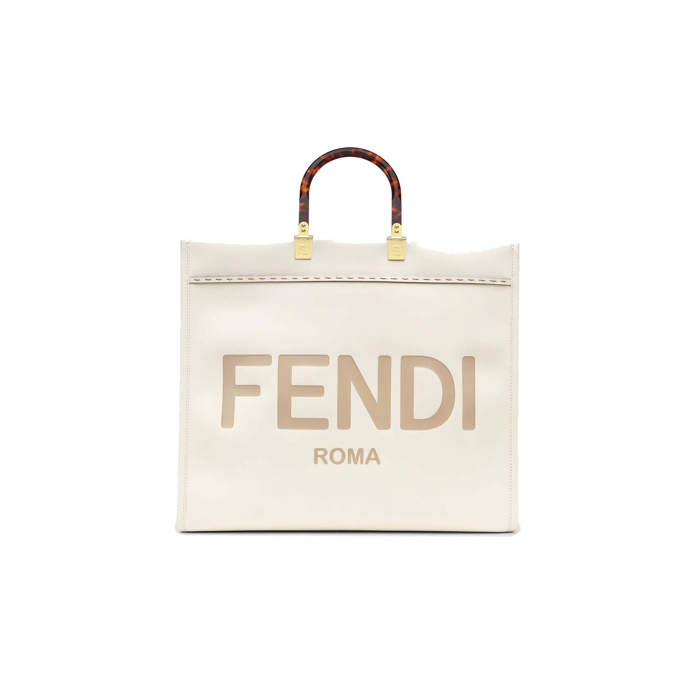 FENDI LARGE FENDI SUNSHINE - WHITE LEATHER SHOPPERX 8BH372ABVLF0K7E (40.5*35*21.5cm) FENDI LARGE FENDI SUNSHINE - WHITE LEATHER SHOPPERX 8BH372ABVLF0K7E (40.5*35*21.5cm)