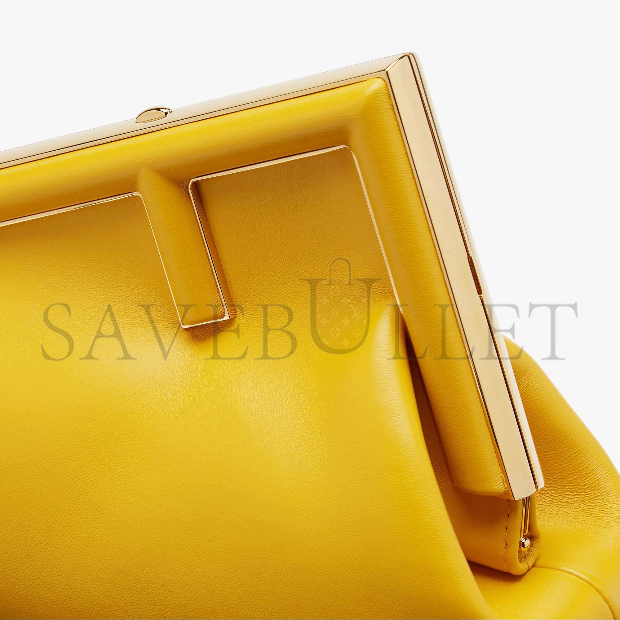 FENDI FIRST SMALL - YELLOW LEATHER BAG 8BP129ABVEF192E (26*18*9.5cm)