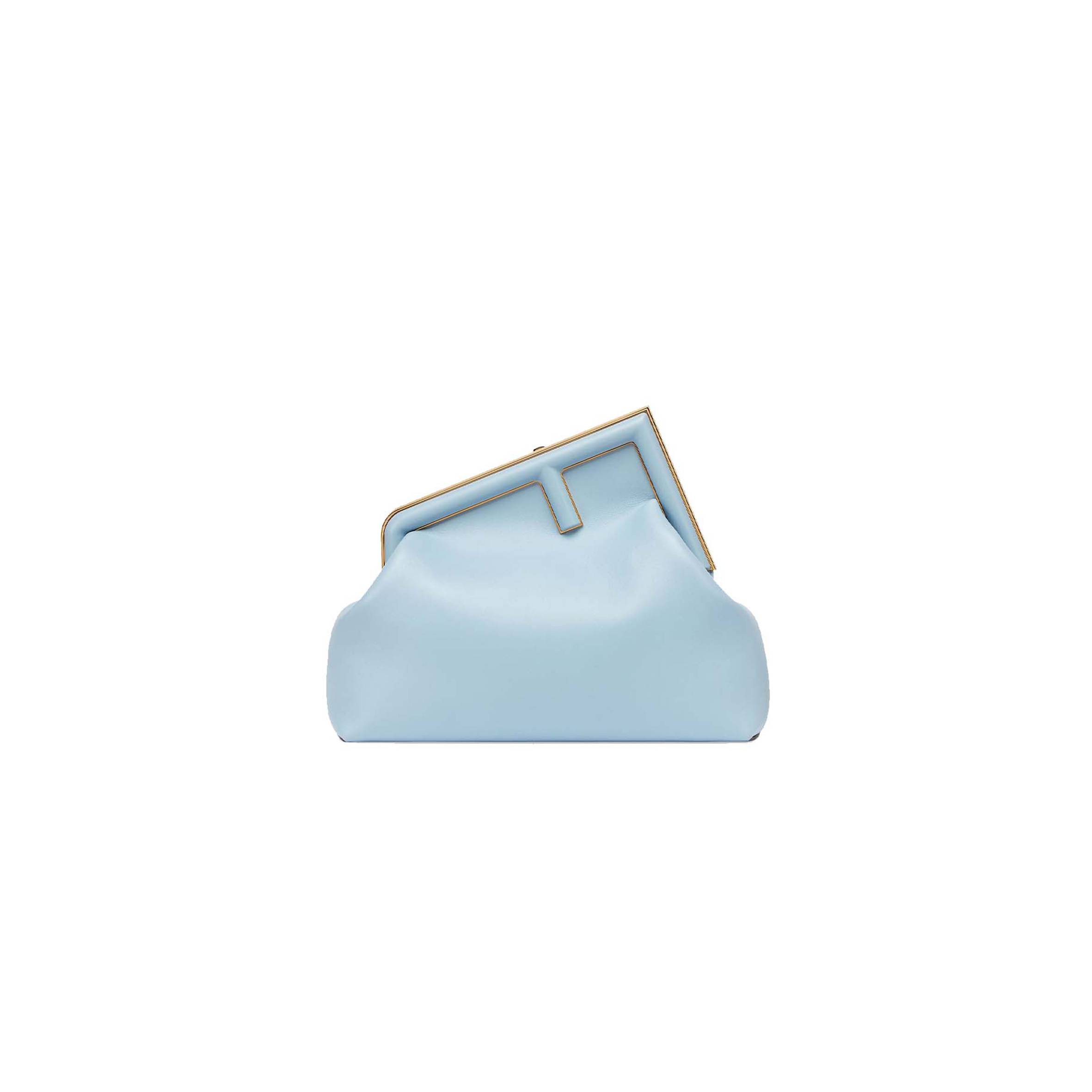 FENDI FIRST MEDIUM - LIGHT BLUE LEATHER BAG 8BP127ABVEF1993 (32.5*23.5*15cm) FENDI FIRST MEDIUM - LIGHT BLUE LEATHER BAG 8BP127ABVEF1993 (32.5*23.5*15cm)