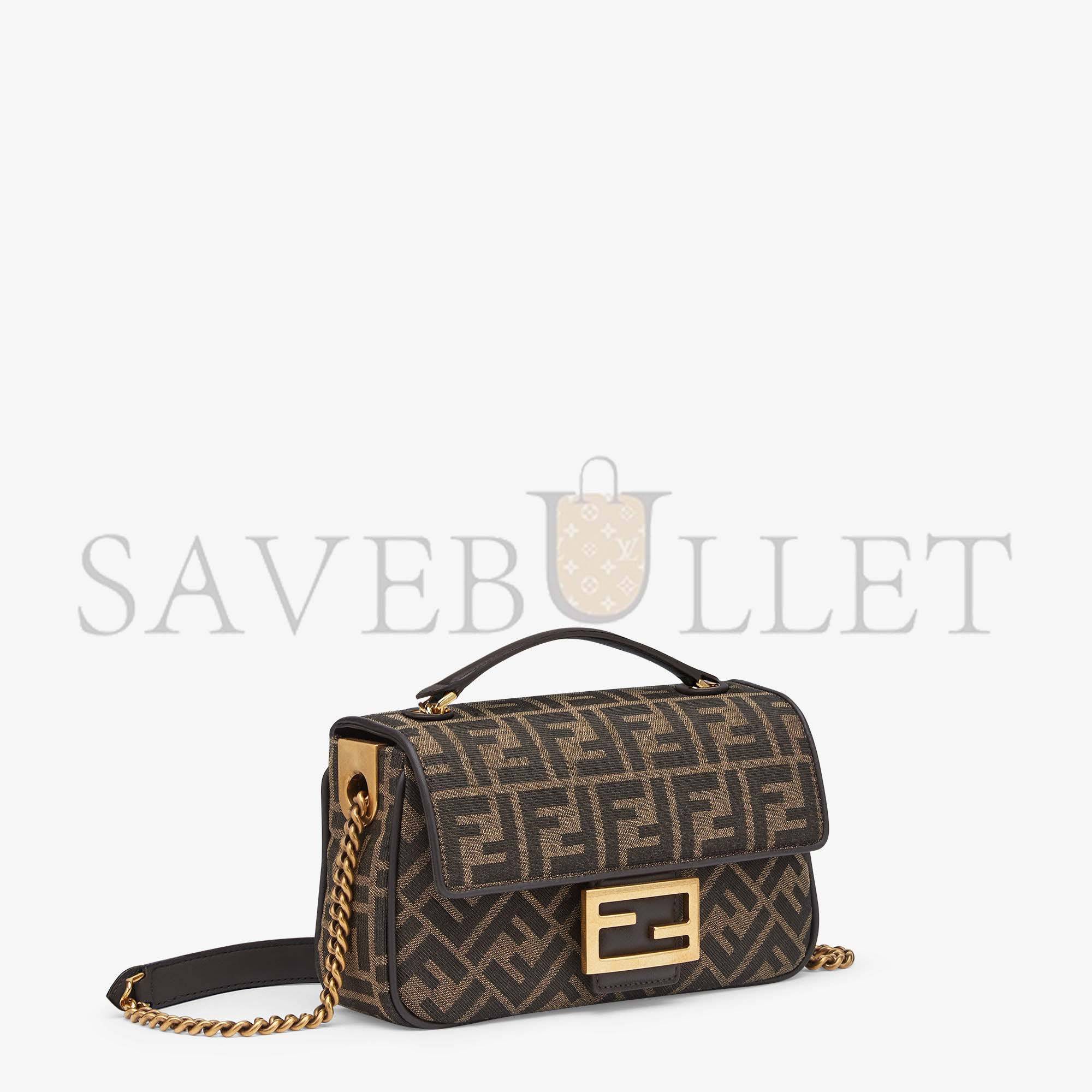 FENDI BAGUETTE CHAIN MIDI - FF JACQUARD FABRIC BAG 8BR793AKBZF1EM3 (24*14.5*7cm) FENDI BAGUETTE CHAIN MIDI - FF JACQUARD FABRIC BAG 8BR793AKBZF1EM3 (24*14.5*7cm)