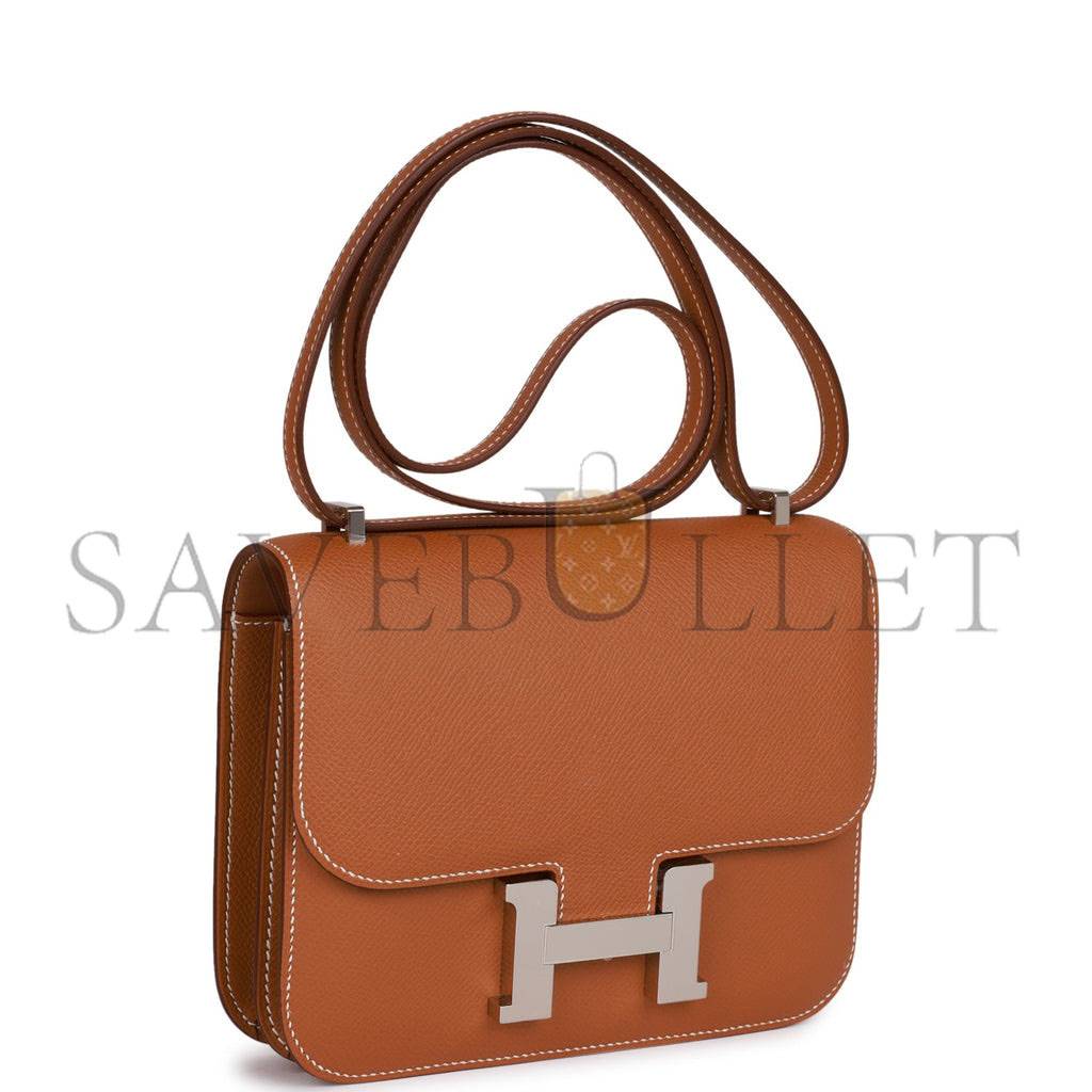 HERMES CONSTANCE 18 GOLD EPSOM PALLADIUM HARDWARE (18cm)