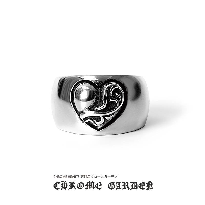 CHROME HEARTS HEART BAND RING CHROME HEARTS HEART BAND RING