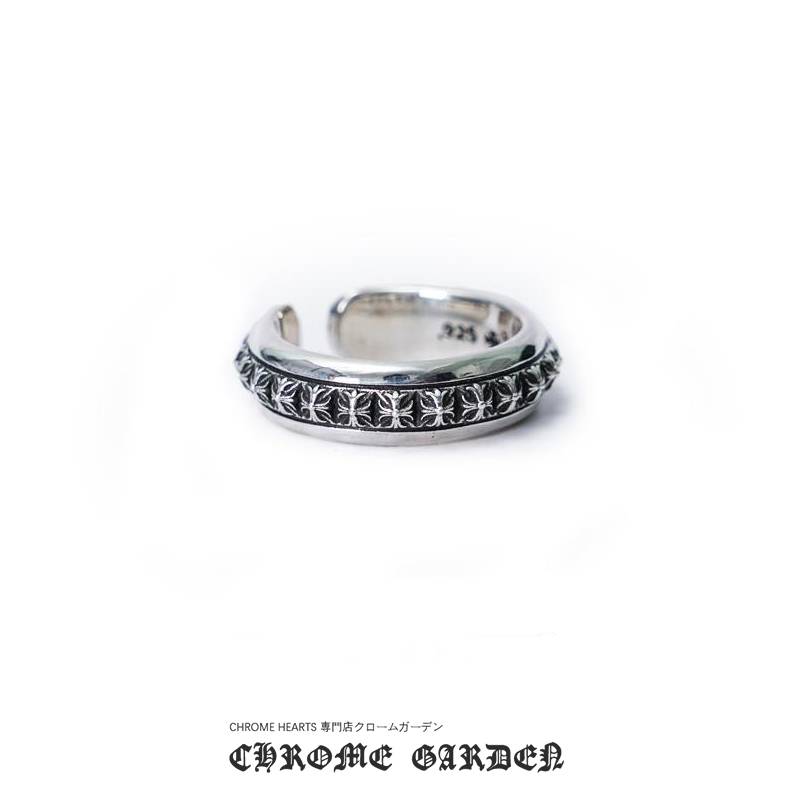 CHROME HEARTS CH PLUS PYRAMID OPEN BAND RING CHROME HEARTS CH PLUS PYRAMID OPEN BAND RING
