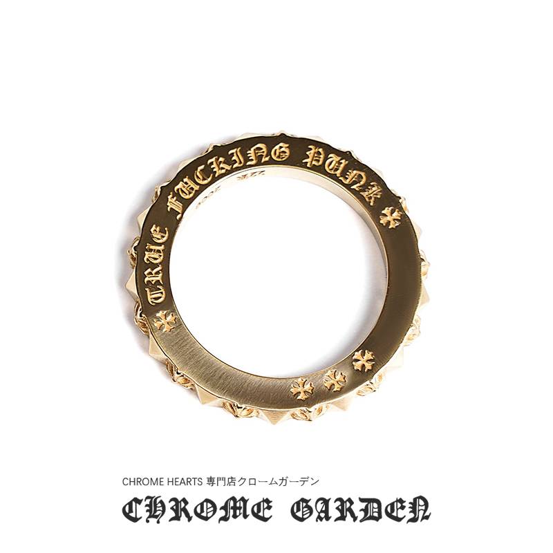 CHROME HEARTS 22K GOLD TRUE FUCKING PUNK RING CHROME HEARTS 22K GOLD TRUE FUCKING PUNK RING