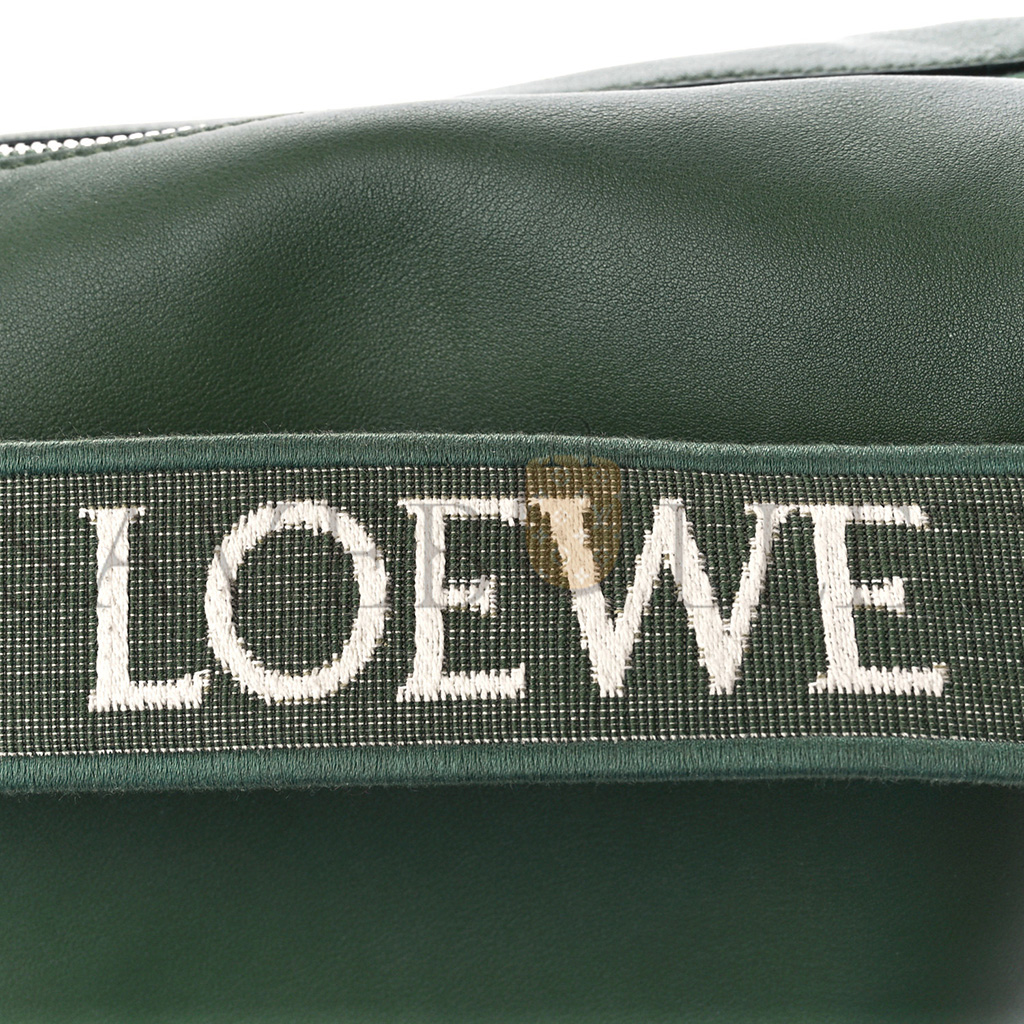 LOEWE SUPPLE SMOOTH CALFSKIN JACQUARD CUBI CROSSBODY BAG GREEN (33*29*17cm)