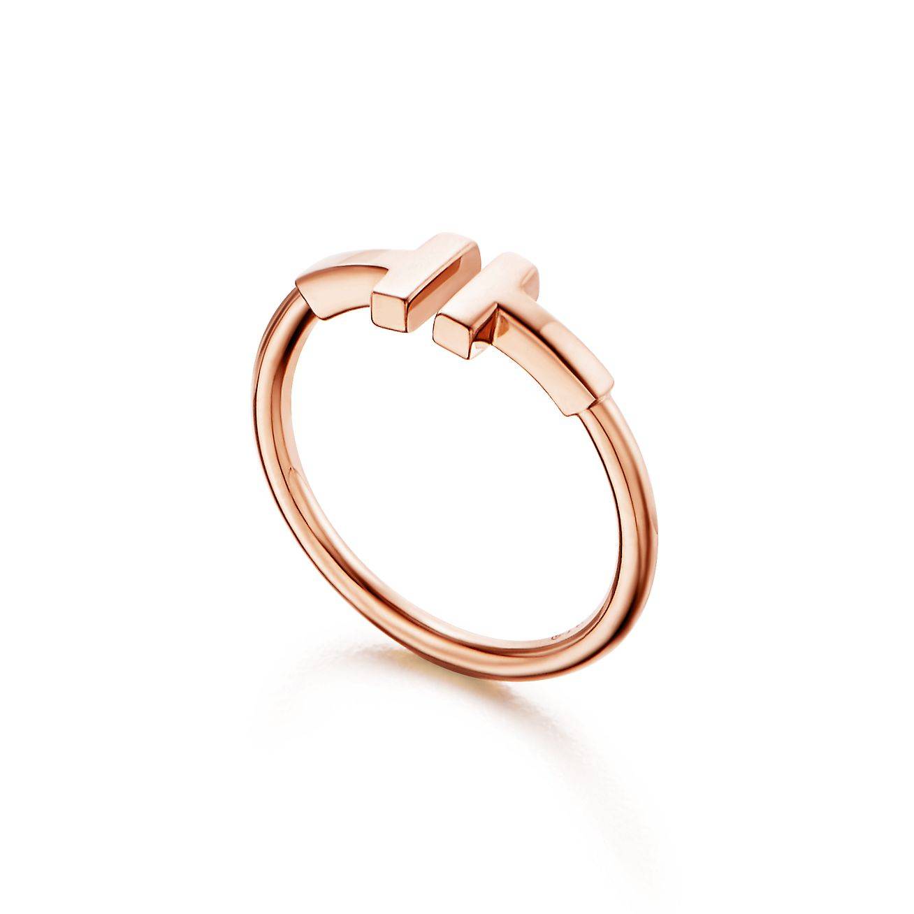 TIFFANY T WIRE RING IN 18K ROSE GOLD