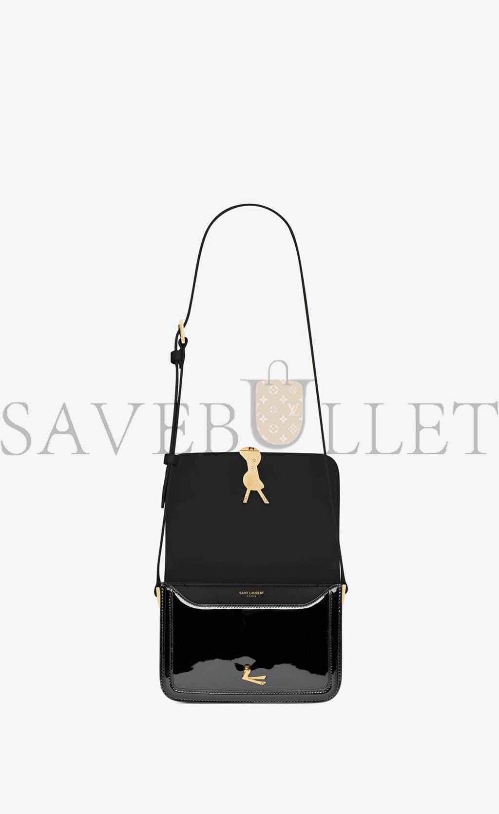 YSL SOLFERINO SMALL SATCHEL IN LACQUERED PATENT LEATHER 634306BMIIW1000 (18.5*14*6cm) YSL SOLFERINO SMALL SATCHEL IN LACQUERED PATENT LEATHER 634306BMIIW1000 (18.5*14*6cm)