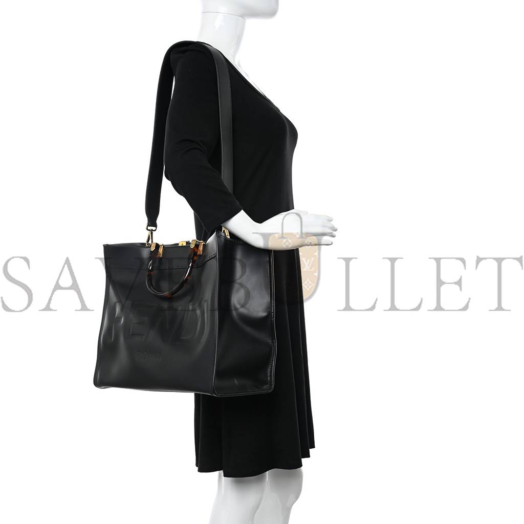 FENDI VITELLO KING PLEXIGLASS MEDIUM FENDI SUNSHINE SHOPPER TOTE BLACK (36*30*15cm) FENDI VITELLO KING PLEXIGLASS MEDIUM FENDI SUNSHINE SHOPPER TOTE BLACK (36*30*15cm)