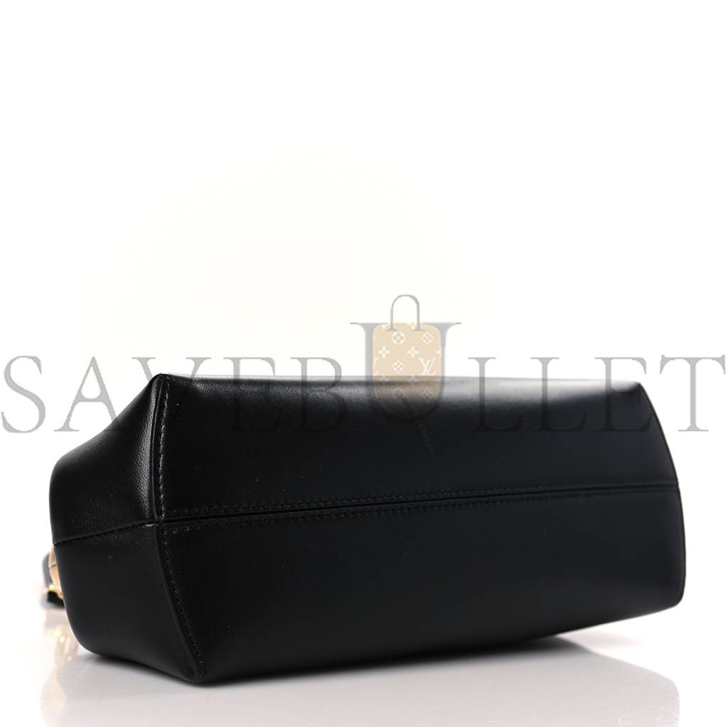 FENDI SHINY NAPPA SMALL FENDI FIRST BLACK (23*17*9cm)